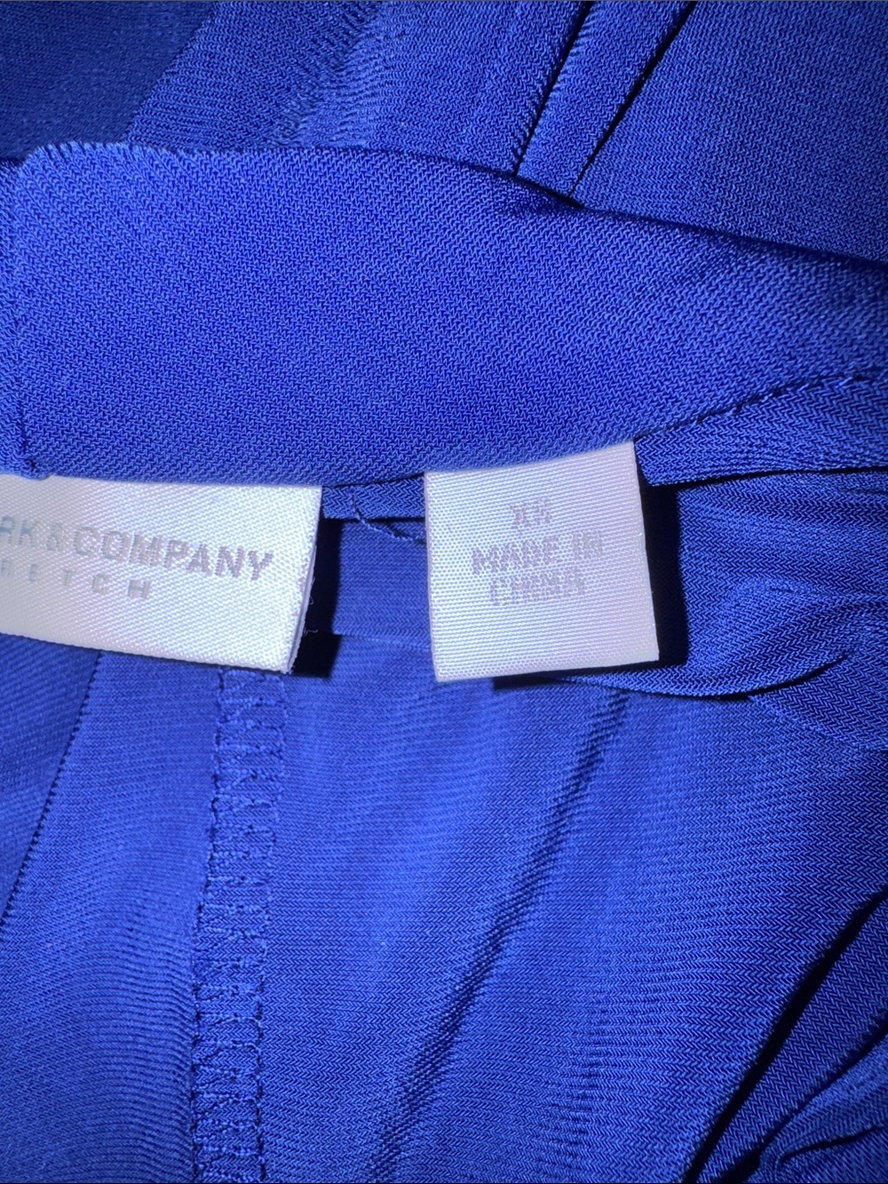 New York & Company Royal Blue Dressy Long Sleeve Jumpsuit Tie Back XS - Picture 7 of 7